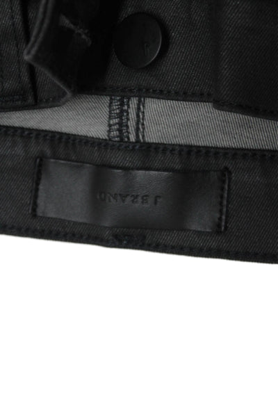 J Brand Mens Button Up Skinny Leg Motorcycle Jeans Gray Cotton Size 28