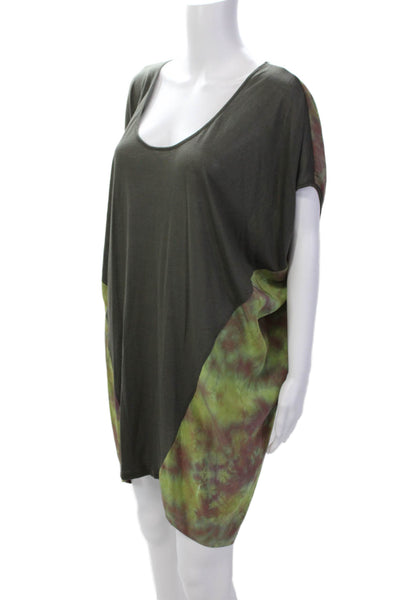Graham & Spencer Women's Round Neck Sleeveless Basic T-Shirt Green Size L
