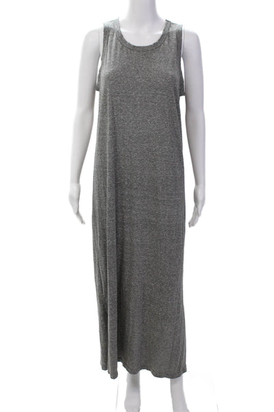Current/Elliott Women's Round Neck Sleevless Midi T-Shirt Dress Gray Size 3