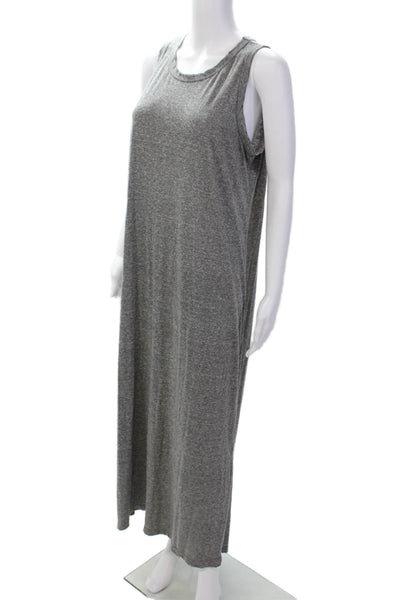 Current/Elliott Women's Round Neck Sleevless Midi T-Shirt Dress Gray Size 3