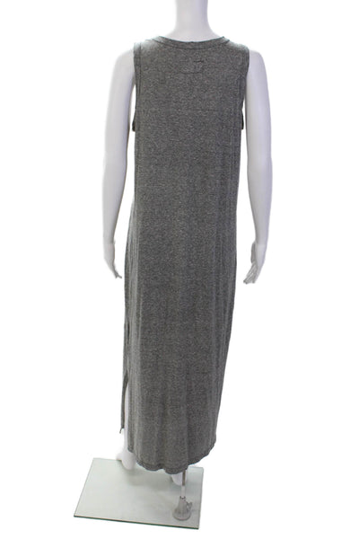 Current/Elliott Women's Round Neck Sleevless Midi T-Shirt Dress Gray Size 3