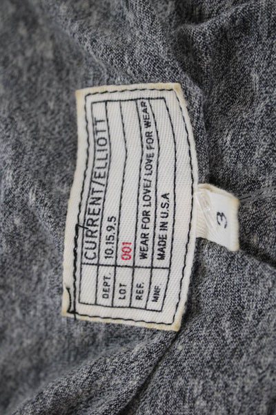 Current/Elliott Women's Round Neck Sleevless Midi T-Shirt Dress Gray Size 3
