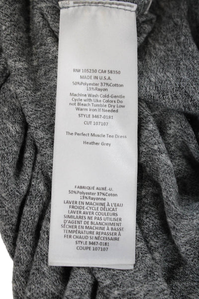 Current/Elliott Women's Round Neck Sleevless Midi T-Shirt Dress Gray Size 3