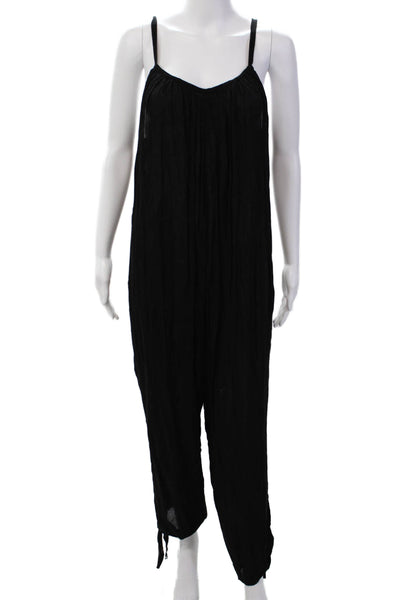 Coolchange Womens Gathered Neckline Detail Sleeveless Jumpsuit Black One Size