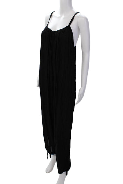 Coolchange Womens Gathered Neckline Detail Sleeveless Jumpsuit Black One Size