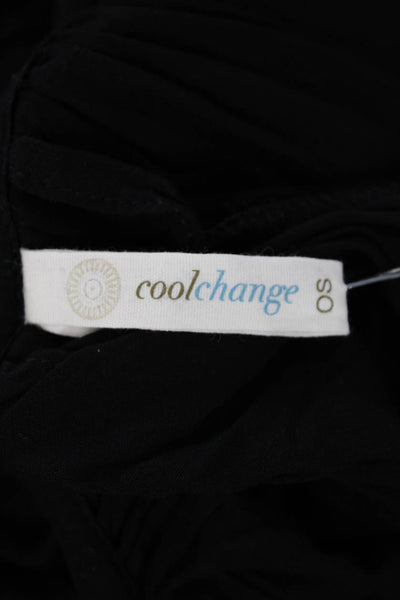 Coolchange Womens Gathered Neckline Detail Sleeveless Jumpsuit Black One Size