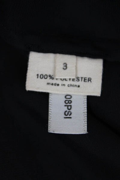 L'Agence Womens Sleeveless Sheer Rounded Hem Tank Top Blouse Black Size 3