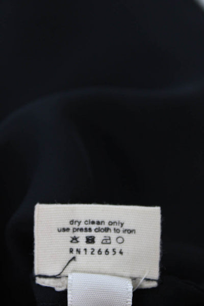 L'Agence Womens Sleeveless Sheer Rounded Hem Tank Top Blouse Black Size 3
