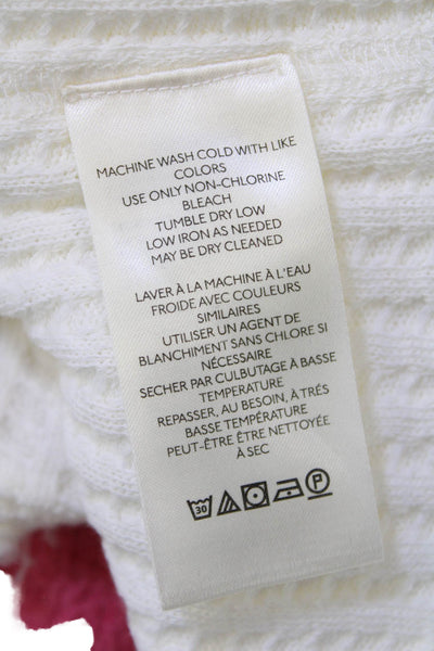 We The Free Womens Cotton Collared Side Split Pullover Sweater White Size XS
