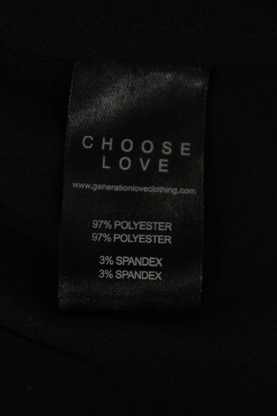Generation Love Womens Sleeveless V Neck Crystal Trim Top Black Size 2XS