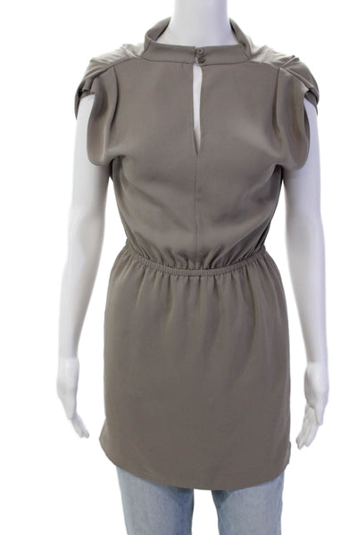 Babaton Womens Sleeveless Cowl Neck Mini Dress Brown Size Extra Small