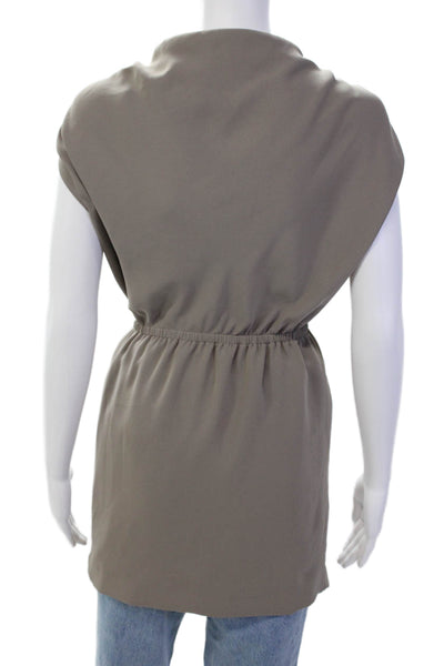 Babaton Womens Sleeveless Cowl Neck Mini Dress Brown Size Extra Small