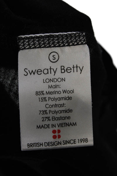 Sweaty Betty Womens Activewear Long Sleeve Round Neck T-Shirt Black Size M