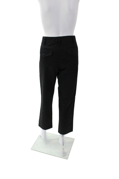 Vince Womens Cotton Zippered Mid-Rise Tapered Dress Pants Black Size 8