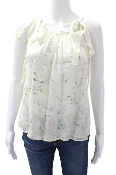 Amanda Bond Womens Spotted Print Halter Neck Sleeveless Blouse White Size XS/S