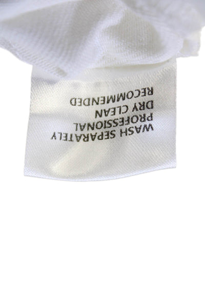 By.DYLN Womens Zipper Fly Stitched Trim Denim Mini Skirt White Blue Size XS