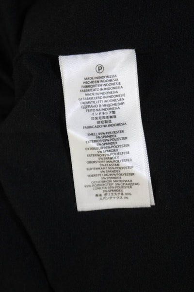 Michael Michael Kors Womens Leather Trim Zip Pocket Shift Dress Black Size 14
