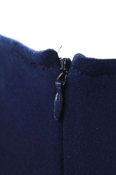 Michael Michael Kors Womens Long Sleeves Ruched Dress Navy Blue Size Extra Small