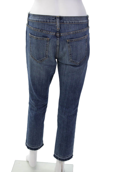 Current/Elliott Womens Cotton Zip Button Straight Leg Jeans Blue Size EUR 26