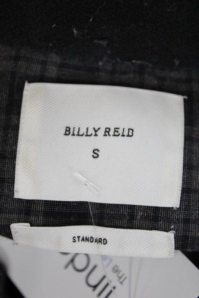 Billy Reid Mens Cotton Long Sleeve Plaid Button Up Shirt Gray Size S