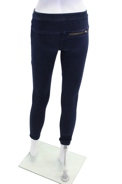 Veronica Beard Womens Denim Zipper Detail Low-Rise Skinny Jeans Blue Size 0