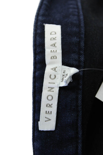 Veronica Beard Womens Denim Zipper Detail Low-Rise Skinny Jeans Blue Size 0