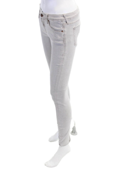 Mother Womens Denim 5 Pocket Button Closure  Low-Rise Skinny Jeans Gray Size 27