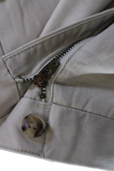Polo Ralph Lauren Mens Cotton Zippered Tapered Dress Pants Beige Size 44
