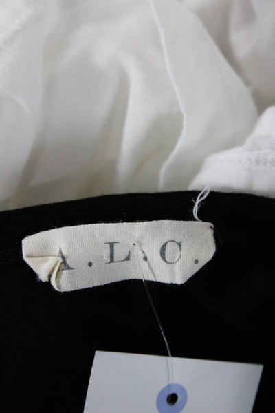 ALC Womens Cotton Back Cut Out Detail Long Sleeve Casual Top White Size S