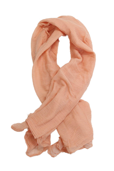 Michael Kors Womens Fringe Edge Light Weight Scarf Orange Size 70"X50"