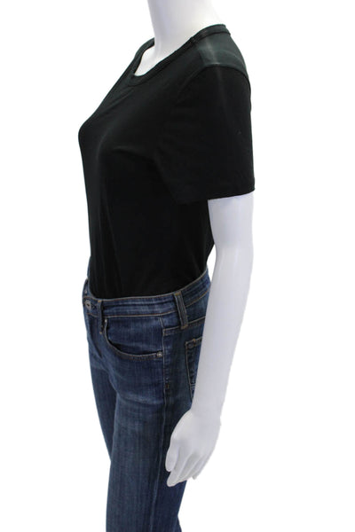 Philanthropy Womens Short Sleeves Palmer Bodysuit Tee Shirt Black Size Extra Lar