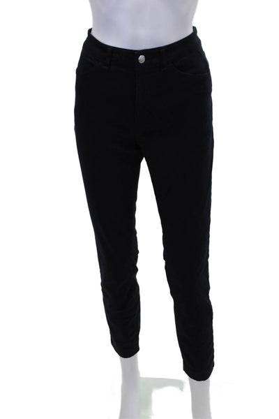 Peter Millar Womens Mid Rise Skinny Leg Pants Navy Blue Cotton Size 8