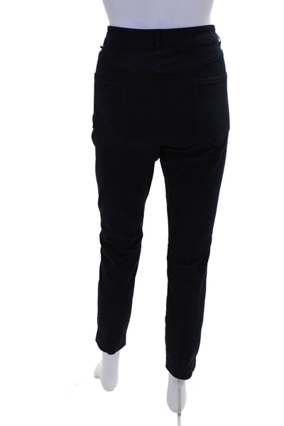 Peter Millar Womens Mid Rise Skinny Leg Pants Navy Blue Cotton Size 8