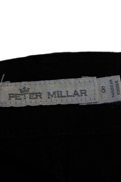 Peter Millar Womens Mid Rise Skinny Leg Pants Navy Blue Cotton Size 8