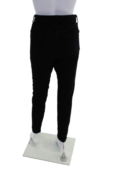 J Brand Womens Cotton Mid Rise Super Skinny Leg Velvet Pants Black Size 30