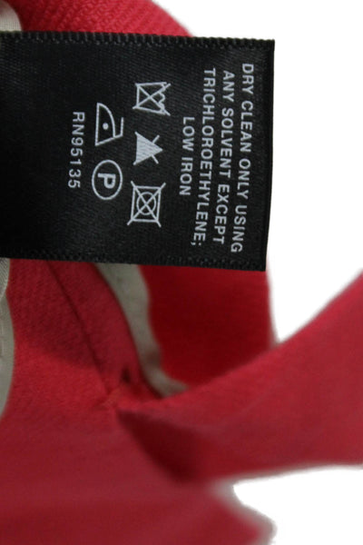 Lafayette 148 New York Womens Linen Long Sleeve Button Top Pink Size S