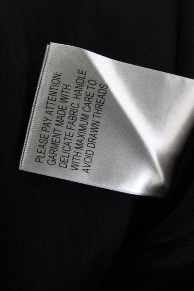 Giambattista Valli Womens Textured Side Zip Lined Pencil Skirt Black Size M