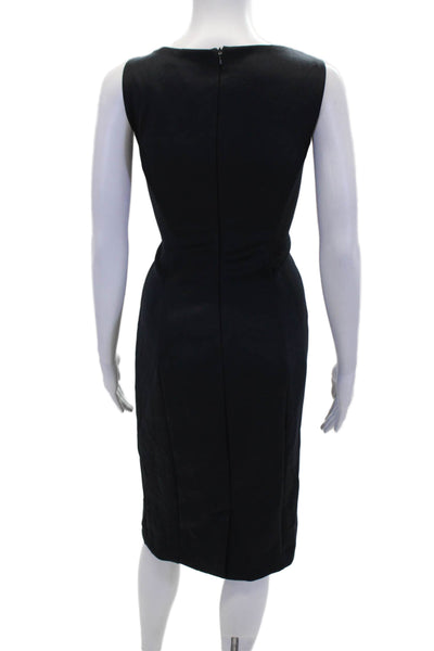 Tahari Womens Sleeveless Strap Cut Out Detail Pencil Dress Dark Blue Size 2