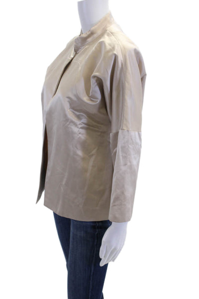 DKNY Women's Long Sleeves Open Front Basic Jacket Beige Size 8