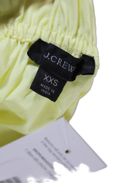 J Crew Womens Cotton Sleeveless Tied Square Neck Mini Dress Yellow Size 2XS