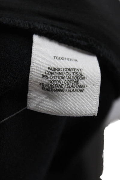 10 Crosby Derek Lam Womens High Rise Straight Leg Pants Black Cotton Size 8