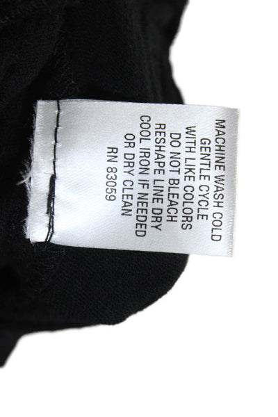 Drew Womens Cotton Textured High Rise Cargo Solana Pants Solid Black Size L