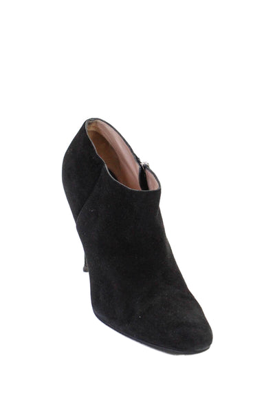 Gianvito Rossi Womens Suede Zip Up High Heel Ankle Booties Black Size 38 8