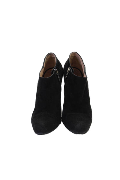 Gianvito Rossi Womens Suede Zip Up High Heel Ankle Booties Black Size 38 8