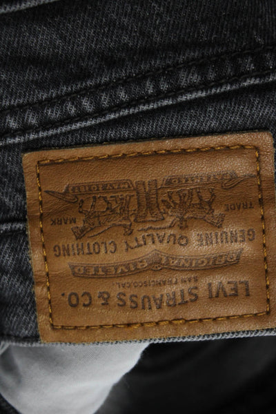 Levis Womens Cotton Denim Five Pocket Mid-Rise Wedgie Jeans Black Size 29