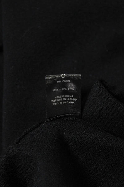 Allison Womens Crew Neck Long Sleeve Pullover Sweater Top Solid Black Size L