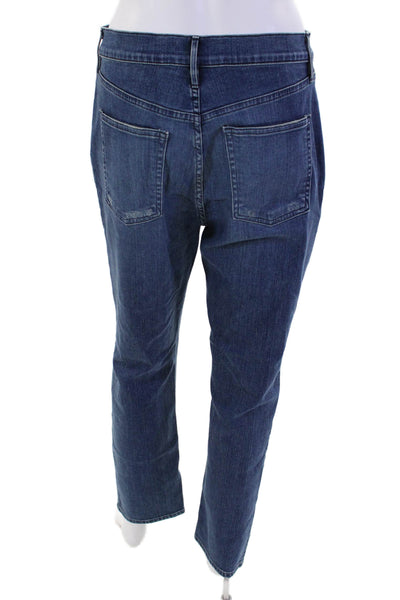 3x1 NYC Womens Medium Wash Distress Slim Straight Leg Denim Jeans Blue Size 30