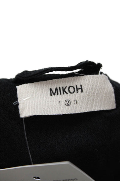 Mikoh Womens Scoop Neck Drawstring Waist Sleeveless Romper Black Size 2