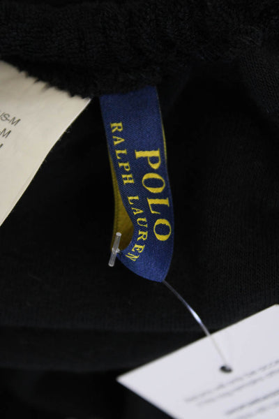 Polo Ralph Lauren Womens Cotton Sleeveless Halter Neck Peplum Top Black Size M