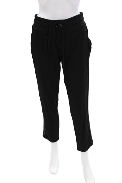 Mikoh Women's Elastic Drawstring Waist Tapered Leg Jogger Pants Black Size 1